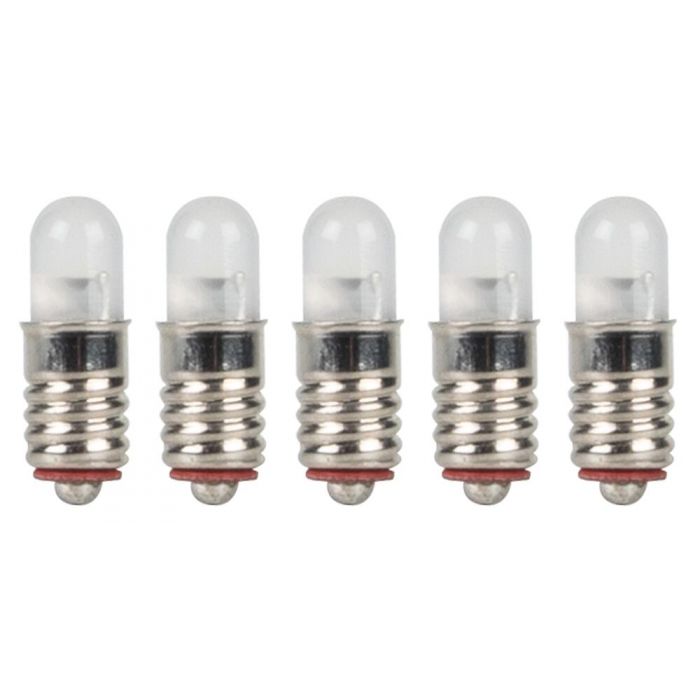 5 LEDs für Beleuchtungssockel, kaltweiss