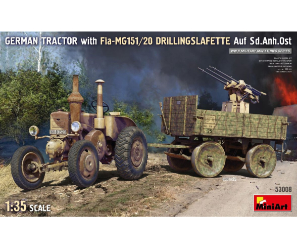 1:35 German Tractor w Flag MG151/20