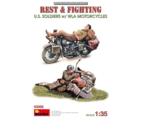 1/35 US Soldaen  w WLA Motorräder