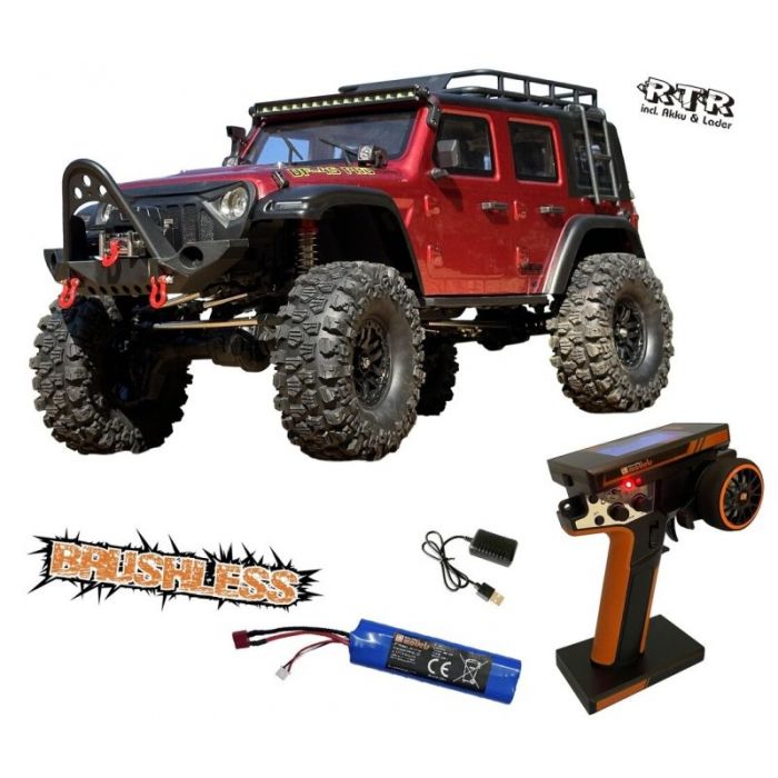DF-4S PRO BL Crawler 1:10 Scale RTR - Metallic Red