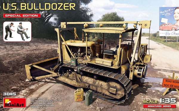 1/35 U.S. Bulldozer mit Figuren
