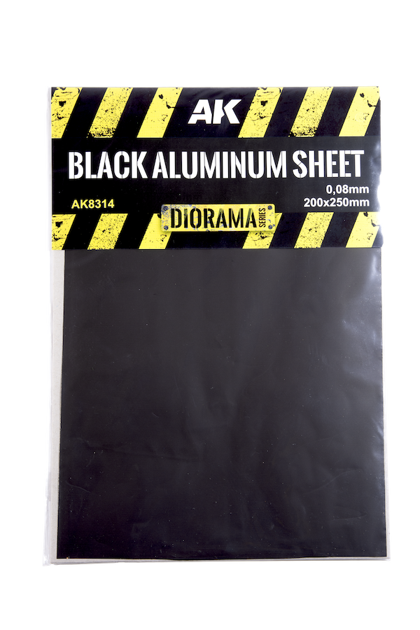 Schwarzes Aluminiumblech 200x250mm 0.15mm