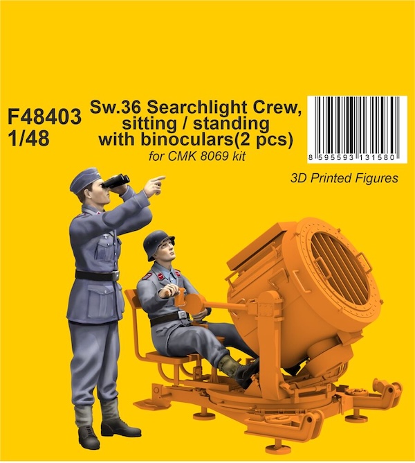 1/48 Sw.36 Searchlight Crew, sitting / standing with binoculars 