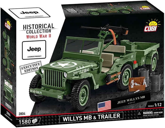 Willy MB Jeep m Trailer 1580pcs