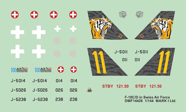 1/144 Decal F/A 18 C/D Swiss 