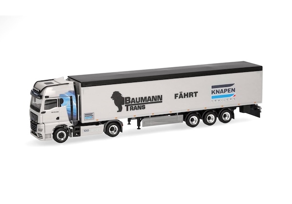 1/87 MAN TGX GX Schubboden-Sattelzug "Baumann/Knapen"