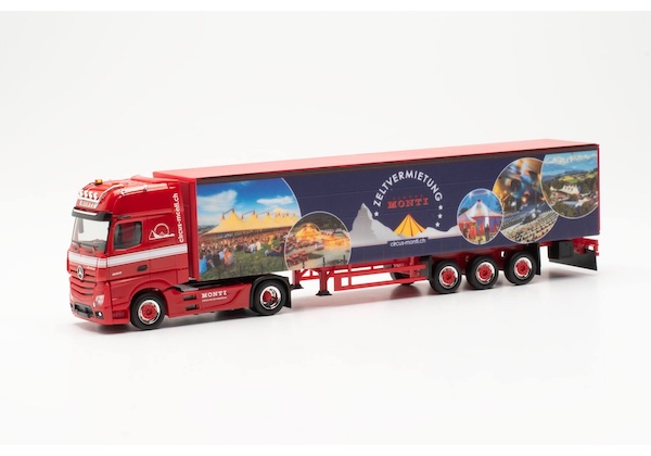 1/87 Mercedes-Benz Actros 18 Gigaspace Gardinenplanen-Sattelzug "Circus Monti" (Schweiz) 