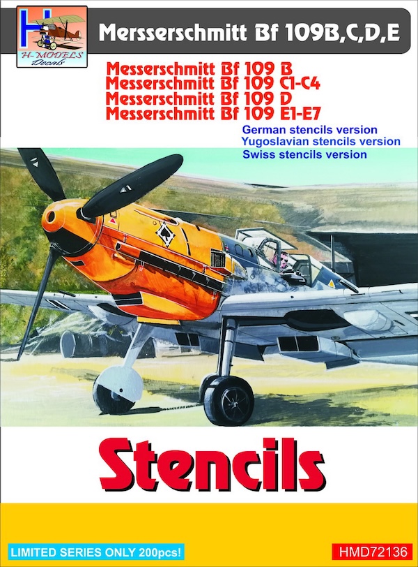 1/72 >Me109 Stencils Swiss