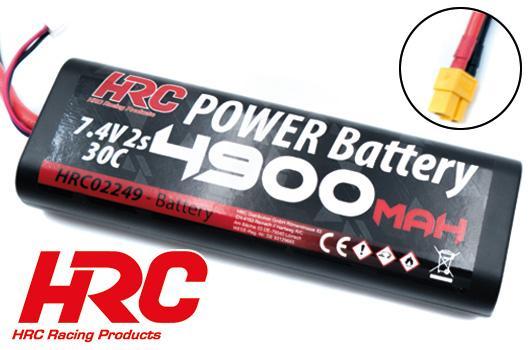  Akku - LiPo 2S - 7.4V 4900mAh 30C - Rounded Hard Case - XT60 138.5x46.5x25mm