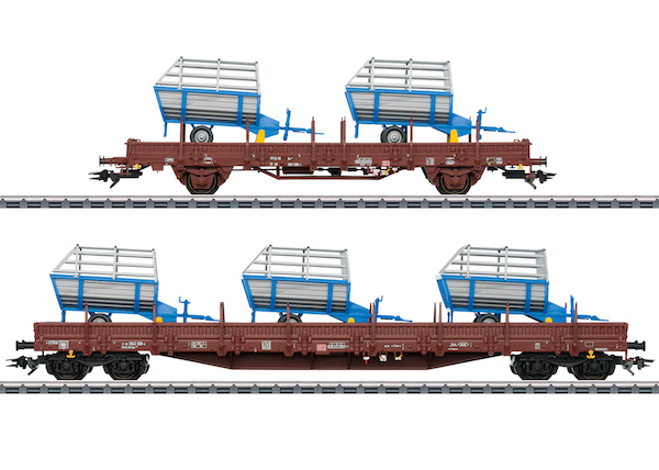 Coffret de wagons plats DAF 66