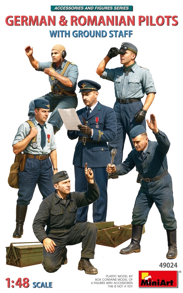 1/48 German &amp; Romanian Pilots w Ground Staff