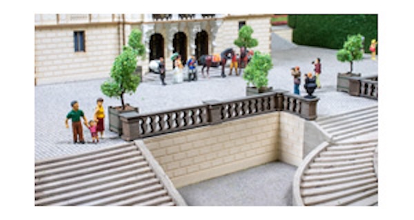 H0 L-C minis Balustrade  22.5cm lang 1.4cm hoch