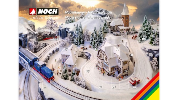 H0 Adventskalender mit 24 Figuren 