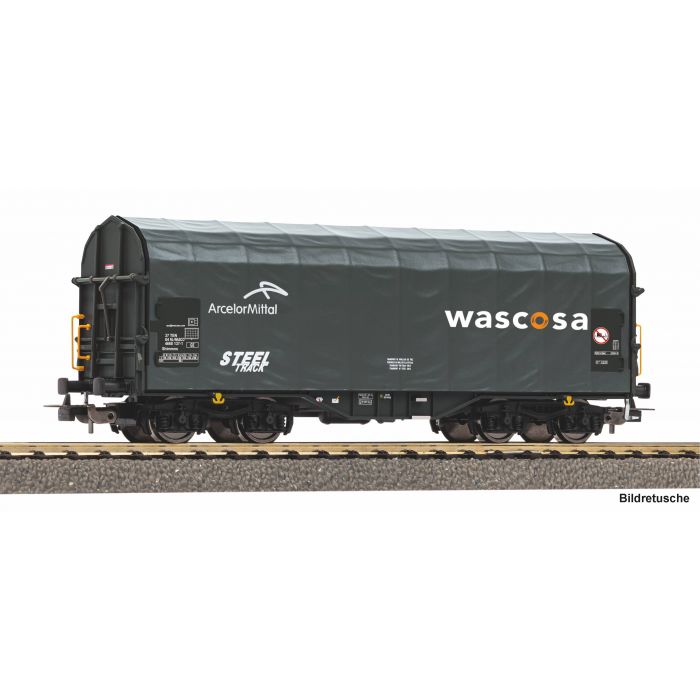 H0 NL-WASCO Schiebeplanewagen Shimmns , Arcelor Mittal, grau, Ep. VI