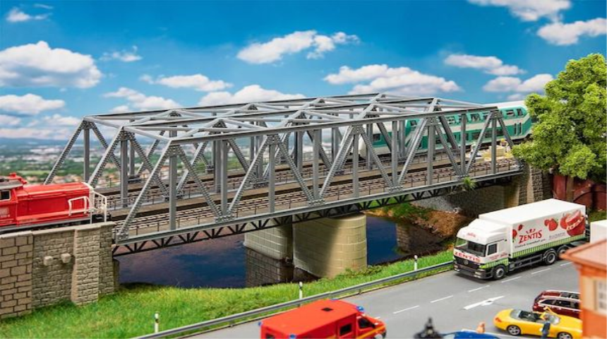 H0 Stahlbr&amp;#252;cke, 2-gleisig