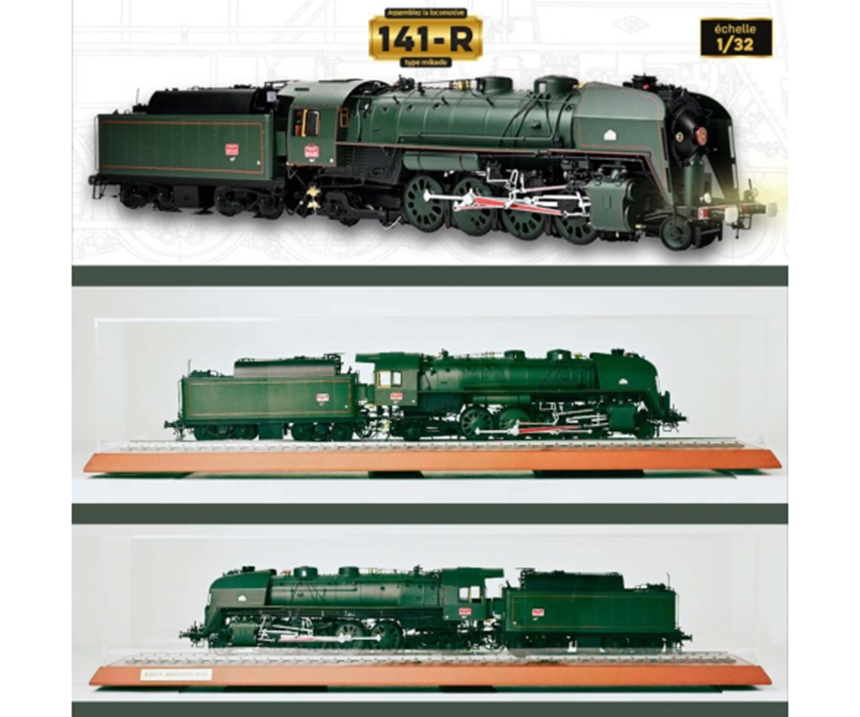 1/32 Dampflok 141R mit Tender SNCF Mikdao 