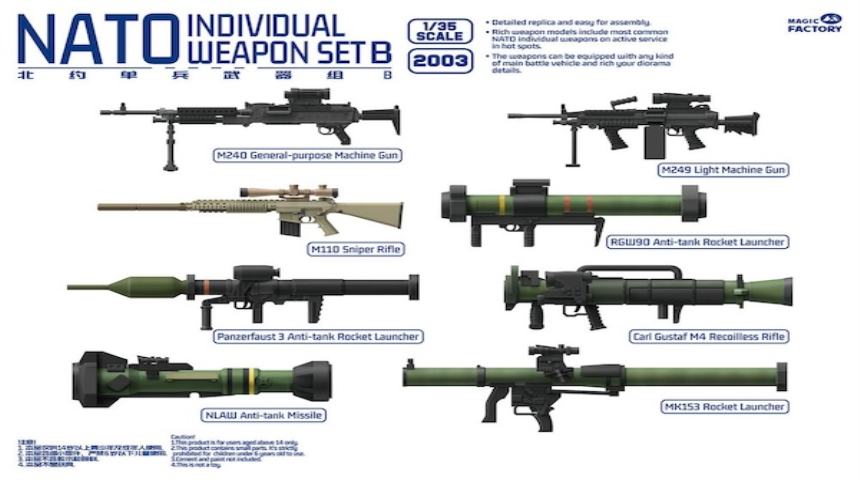 1/35 Nato Individual Weapon Set B
