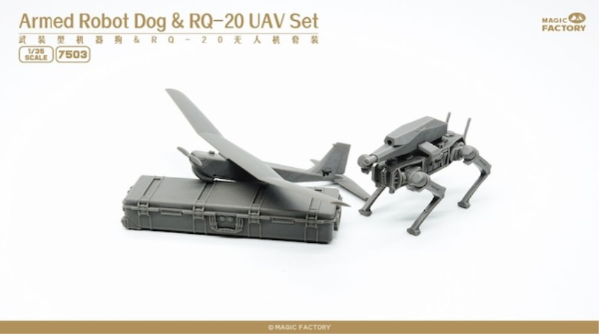 1/35 Armed Robot Dog&amp;amp;RQ-20 UAV Set