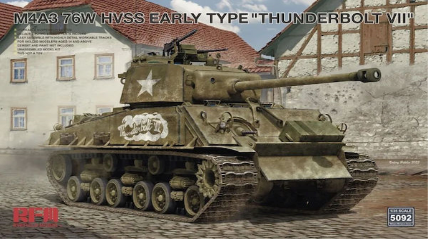 1/35 M4A3 76W HVSS Thunderbolt VII Early