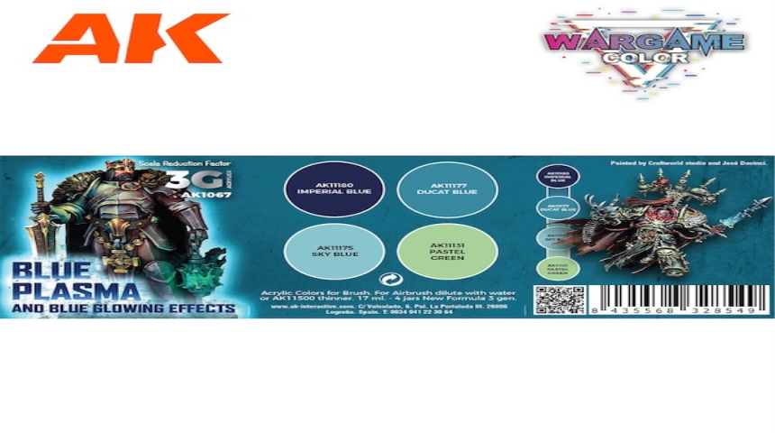 WARGAME COLOR SET. Blue Plasma