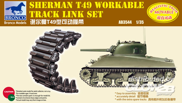 1/35Shermann T49 Workable Track Link Set