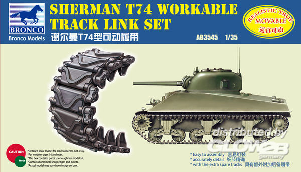 1/35Sherman T74 Workable Track Link Set
