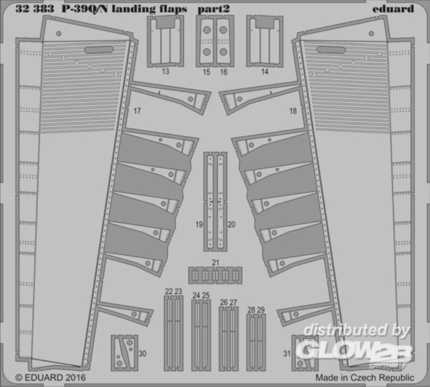 1/32P-39Q/N landing flaps for Kittyhawk