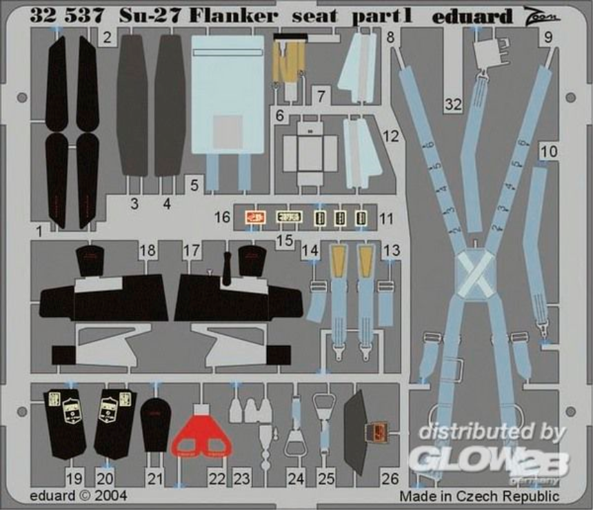 1/32Su-27 Flanker Seat f&amp;#252;r Trumpeter Bausatz