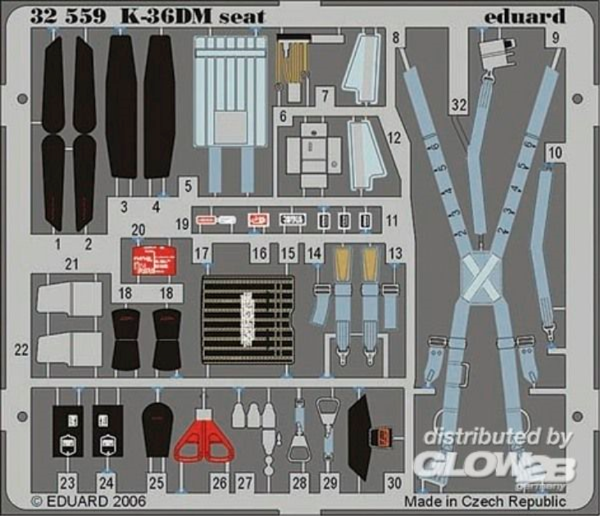 1/32MiG-29 Fulcrum K-36DM seat f&amp;#252;r Trumpeter Bausatz