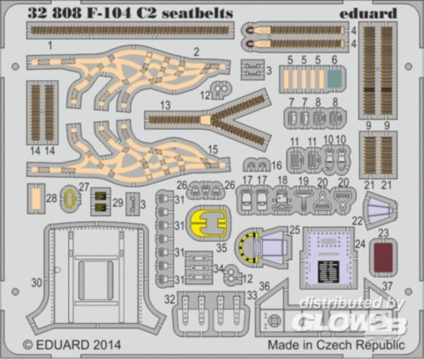1/32 F-104 C2 seatbelts for Italeri