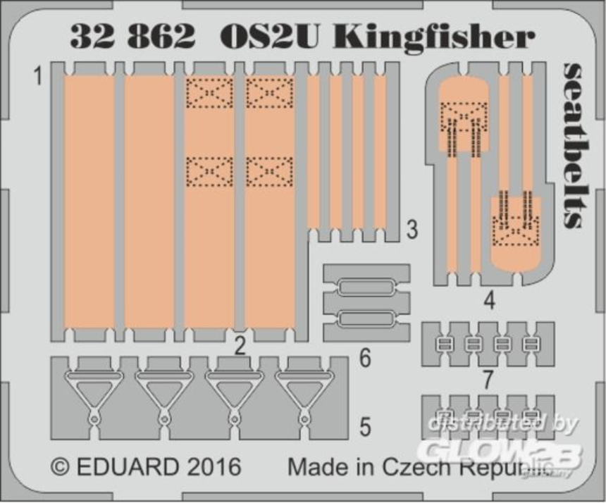 1/32OS2U Kingfisher seatbelts for KittyHawk