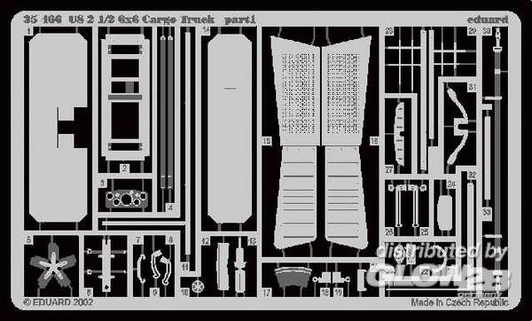 1/352,5t 6X6 US Cargo Truck Foto&amp;#228;tzsatz