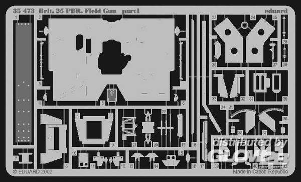 1/35Britische 25-Pf&amp;#252;nder Feldkanone Foto&amp;#228;tzsatz