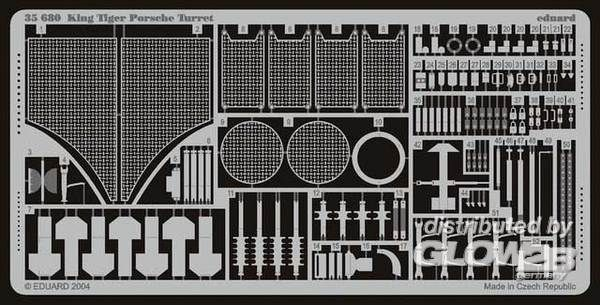 1/35Sd.Kfz. 182 Königstiger Porsche Turm Fotoätzsatz