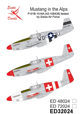 1/32 Mustang in the Alps - P-51B-10-NA (42-106438) tested by Swiss Air Force