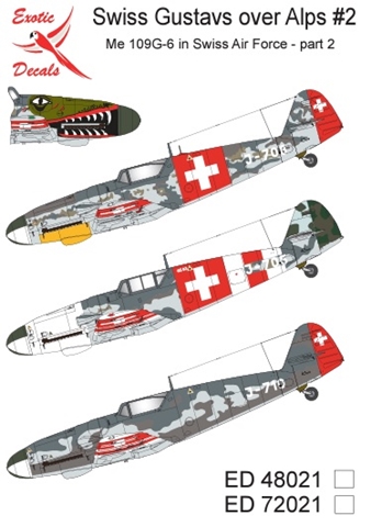 1/72 Swiss Gustavs over Alps #2-Messerschmitt Bf-109G-6 in Swiss Air Force, part 2