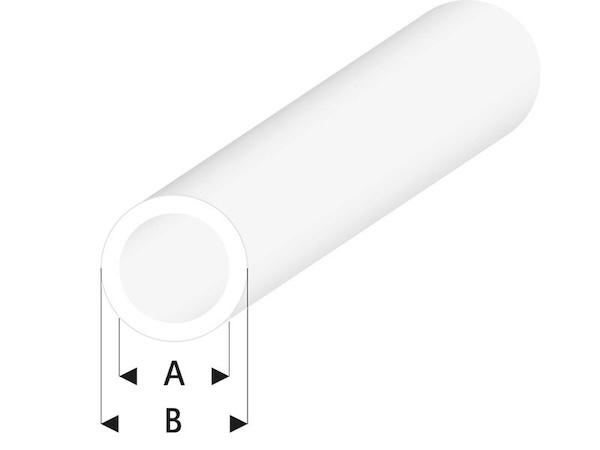 ASA Rohr Transparent 4x5x330mm (5 stk)