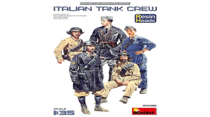 1/35 Italian Tankcrew m.Resin K&amp;#246;pfen
