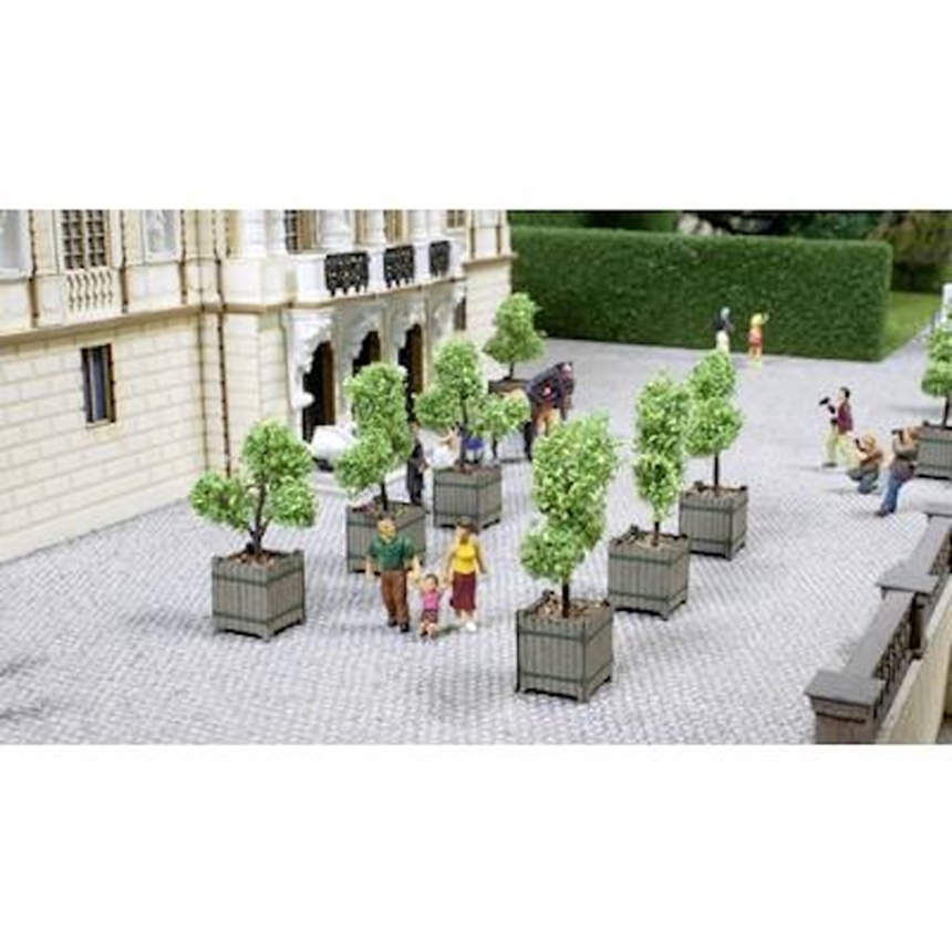 H0 L-C minis Zierb&amp;#228;ume in K&amp;#252;beln  2. Stk 