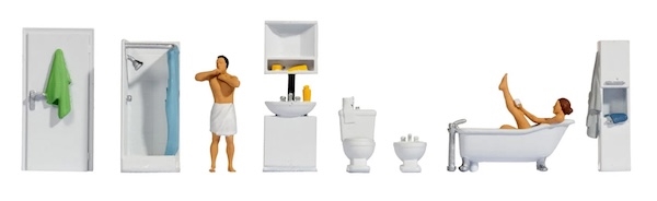 H0 Figuren Themenwelt Badezimmer