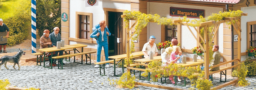 G 3 Bänke &amp; 3 Biergrten-Garnitren