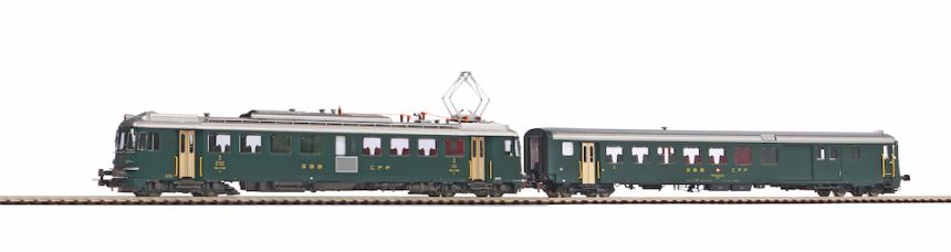 H0 SBB RBe 4/4 1406 + BDt gr&amp;#252;n alte Schrift ACS Ep.IV