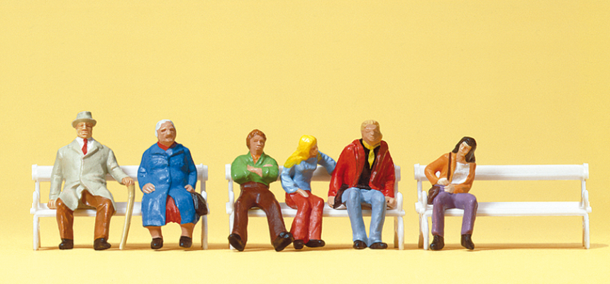 1:87  Paare auf Bänken