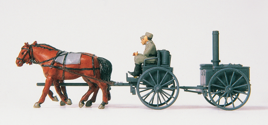 1:87  Feldküche bespannt DR 1939-45 unbem. Fig. + Pferde