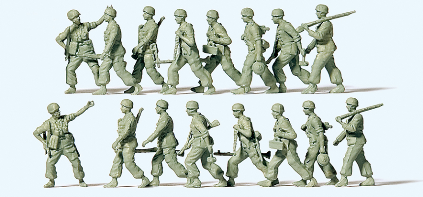 1:87  Fallschirmj&amp;#228;ger im Marsch DR 1939–45, 16 Fig. unbem.