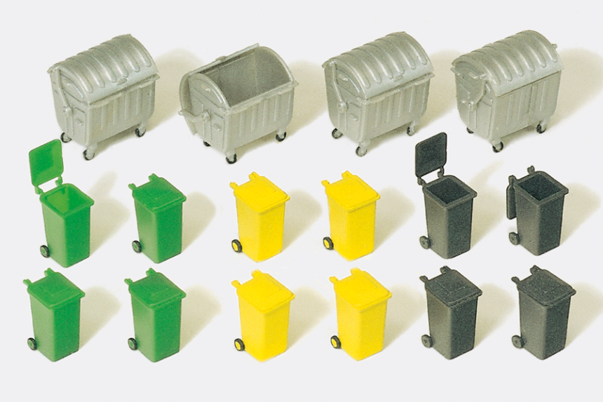 1:87  Müllcontainer, Mülltonnen, Bausatz