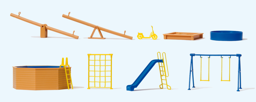 1:87  Spielger&amp;#228;te f&amp;#252;r Spielplatz u. Garten, Bausatz