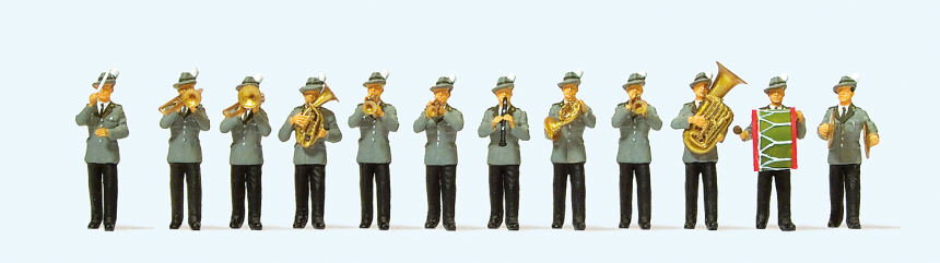 1:87  Sch&amp;#252;tzenkapelle, 12 Miniatur Figuren