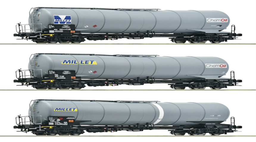 H0 3-tlg. Set: Kesselwagen, MILLET