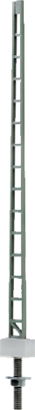 0 Gitter-Streckenmast ohne Ausleger. aus Metall. lackiert